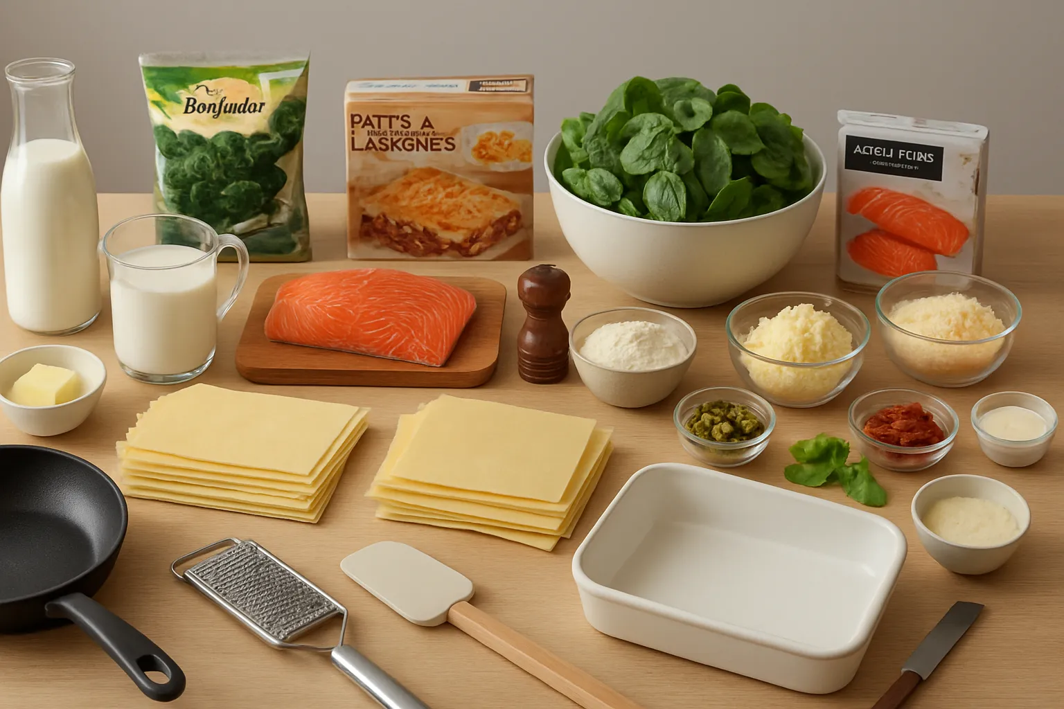 Lasagnes saumon épinards recette