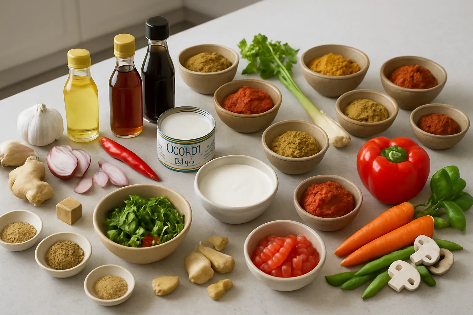 légumes sauce curry coco riz