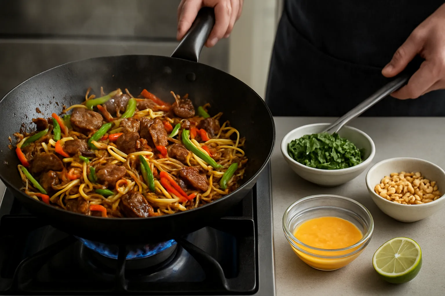 recette pad thaï boeuf cuisine
