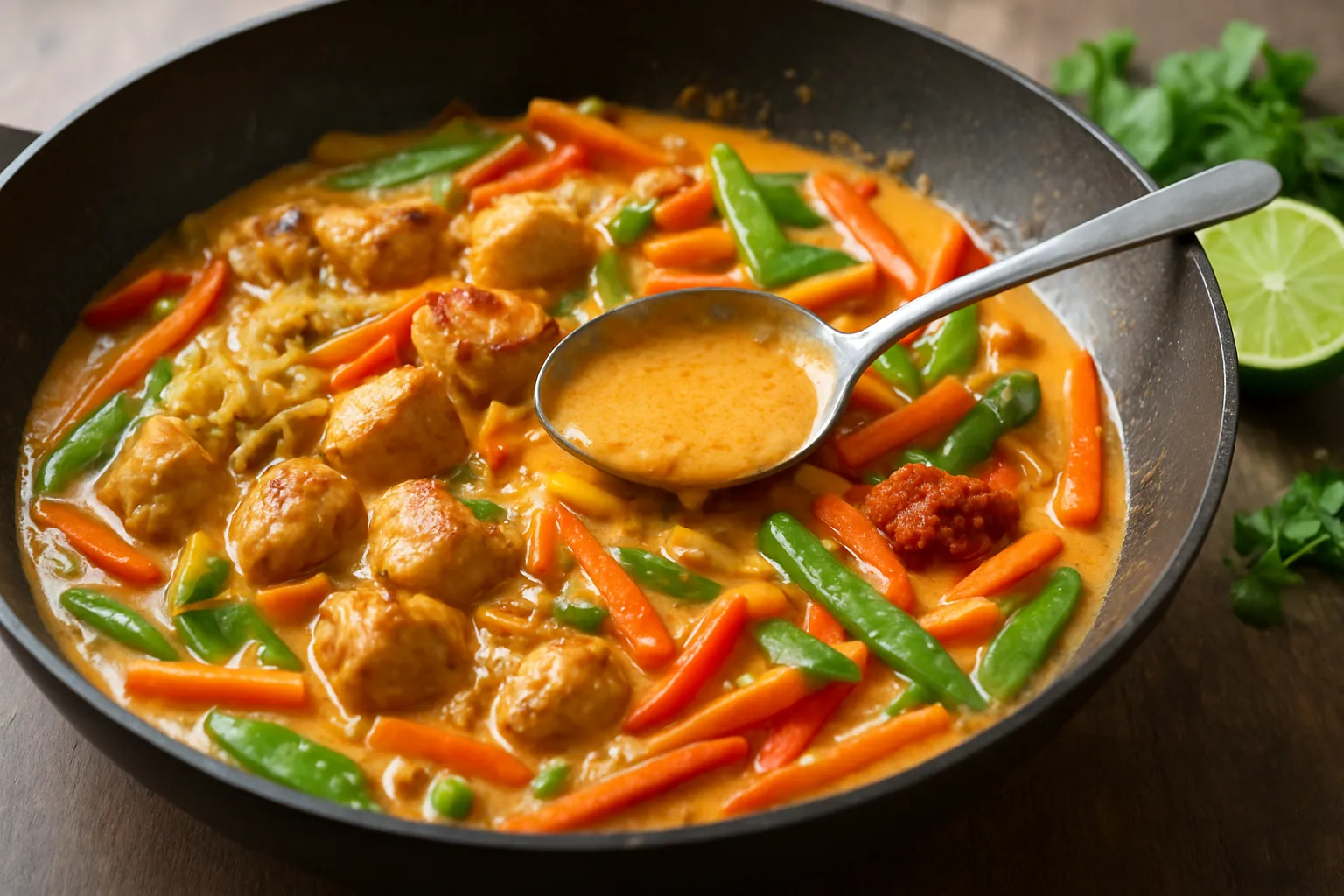 poulet curry lait de coco