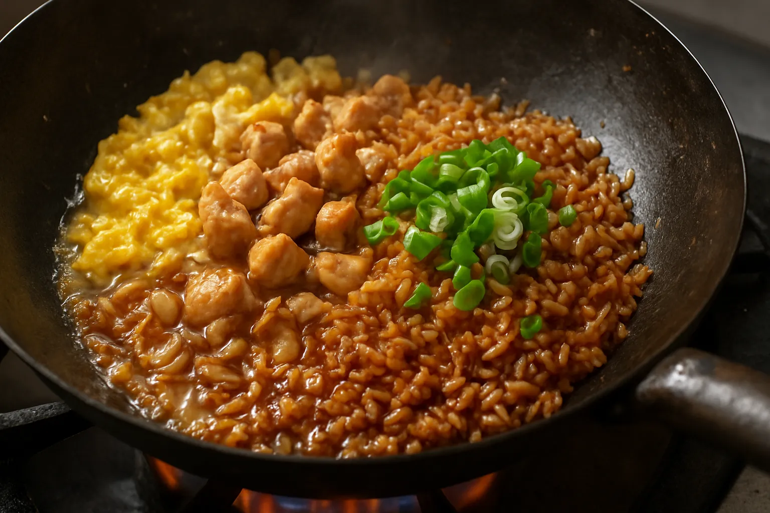 riz thaï poulet curry vert