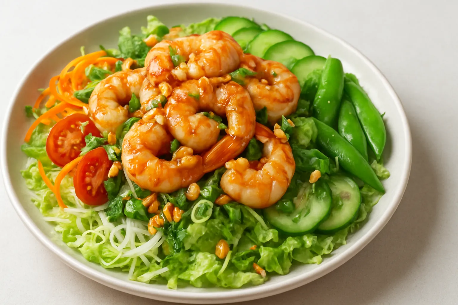 bol salade thaï carottes crevettes