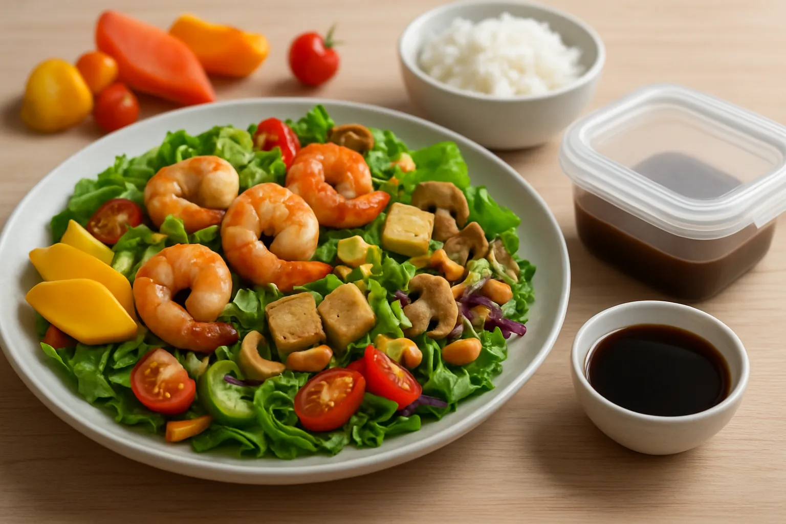 bol salade thaï carottes crevettes