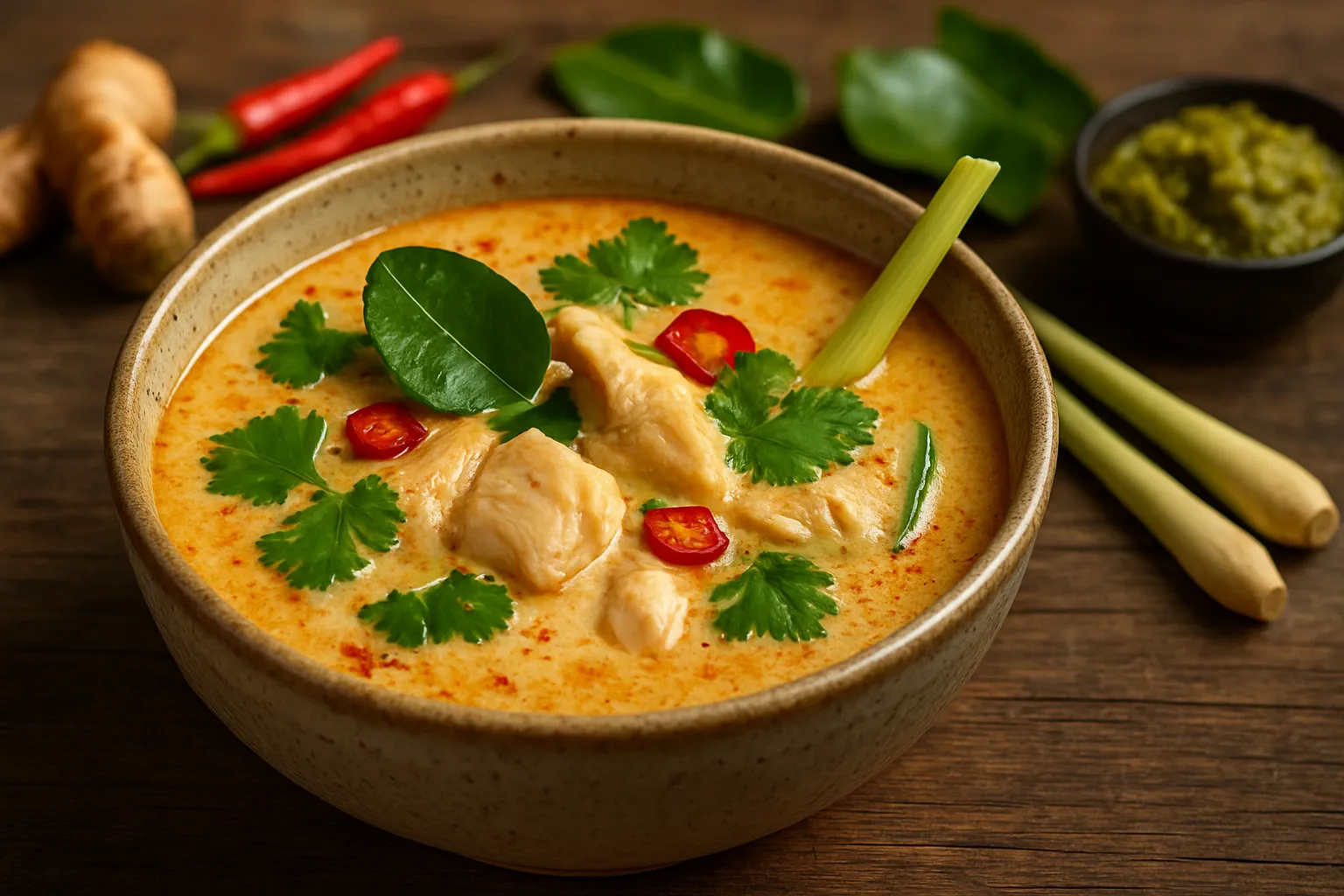 soupe thaï au poulet