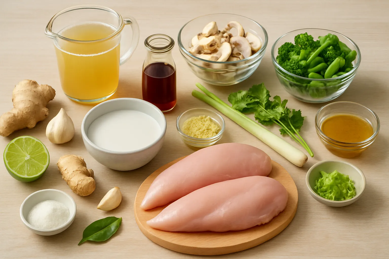 soupe thaï au poulet