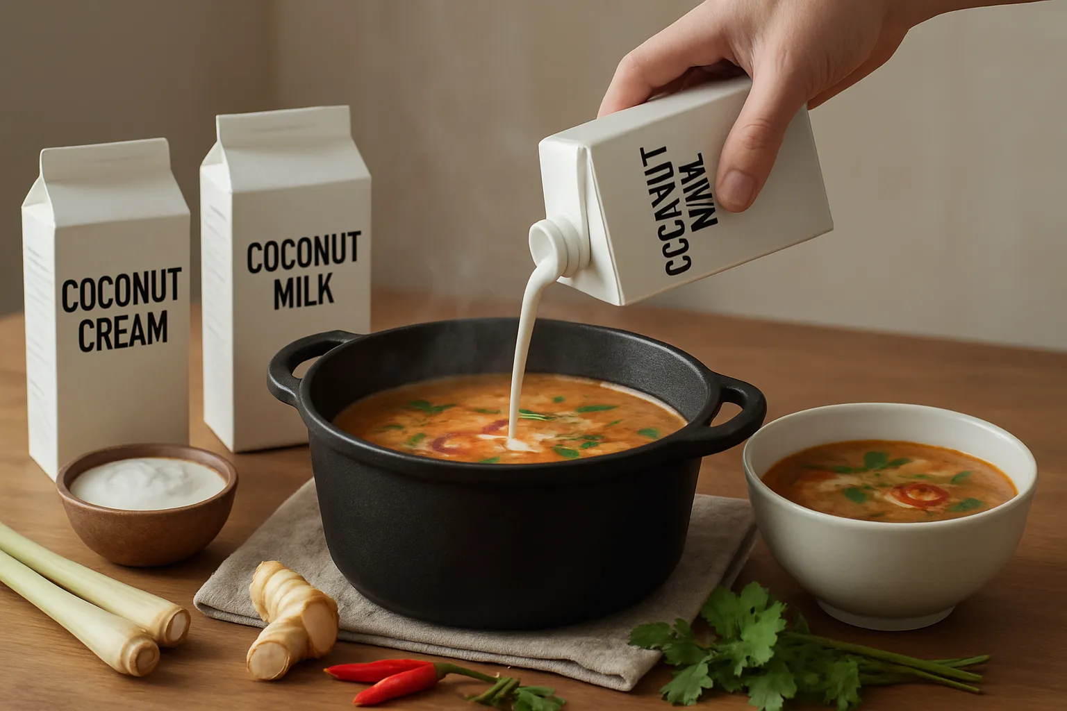 soupe thaï poulet coriandre