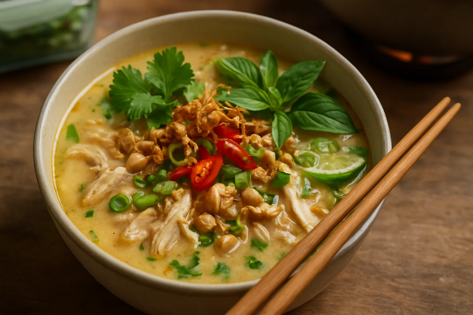 soupe thaï au poulet