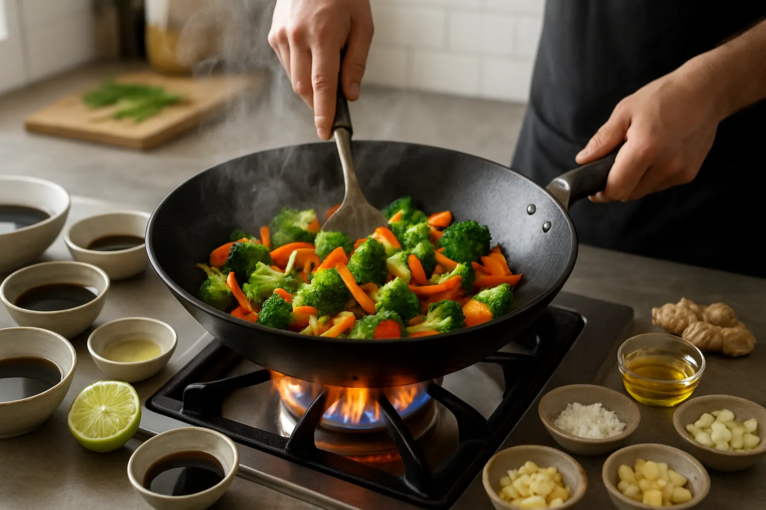 wok de légumes thaï